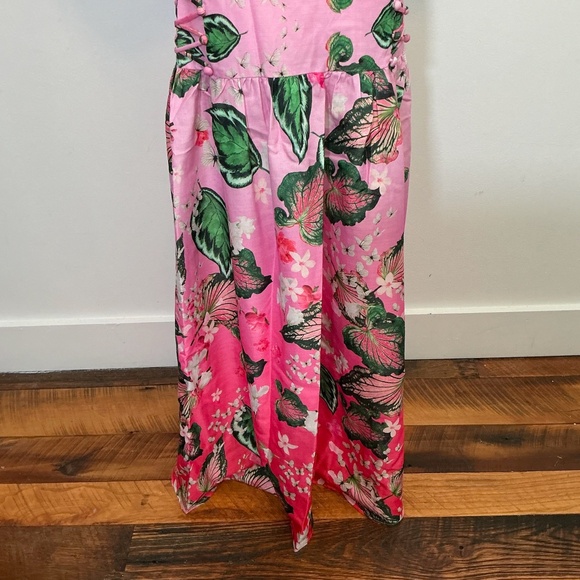 L’Atiste by Amy Pink Floral Butterfly Two-Piece Puff Sleeve Crop Top & Maxi Skir - Picture 9 of 12